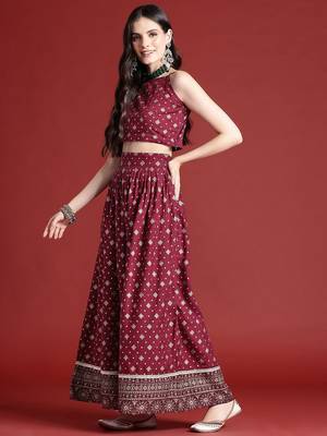 Printed Ready to Wear Lehenga & Blouse With Dupatta 5