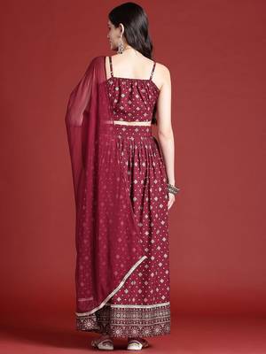 Printed Ready to Wear Lehenga & Blouse With Dupatta 6