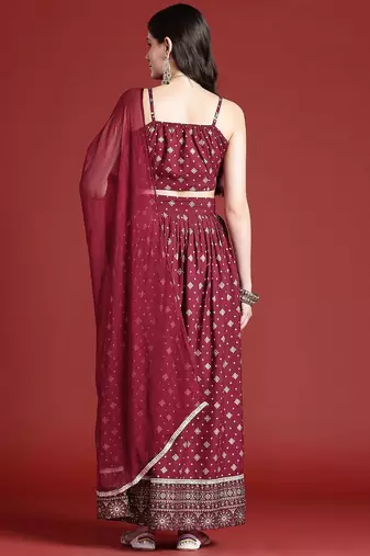 Printed Ready to Wear Lehenga & Blouse With Dupatta
