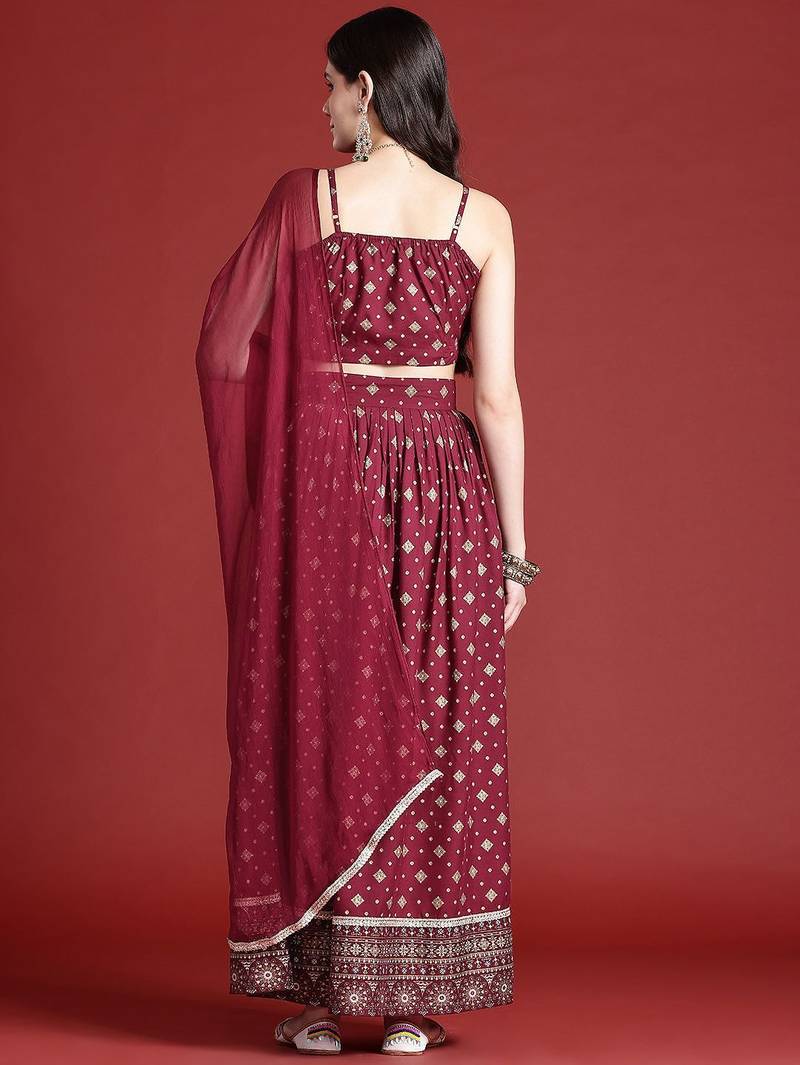 Printed Ready to Wear Lehenga & Blouse With Dupatta