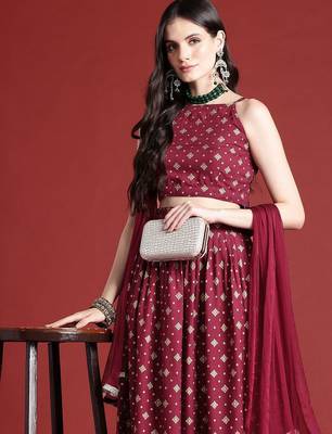 Printed Ready to Wear Lehenga & Blouse With Dupatta 7