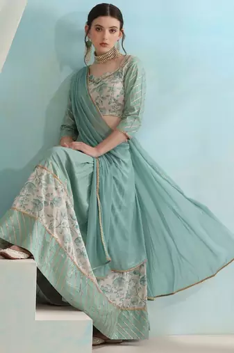 Floral Printed Ready To Wear Lehenga & Blouse With Dupatta