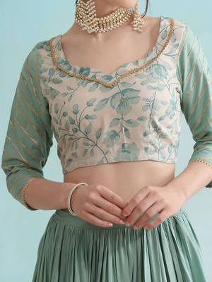 Floral Printed Ready To Wear Lehenga & Blouse With Dupatta 3
