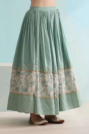 Floral Printed Ready To Wear Lehenga & Blouse With Dupatta