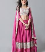 Floral Printed Gotta Patti Ready To Wear Lehenga & Blouse With Dupatta