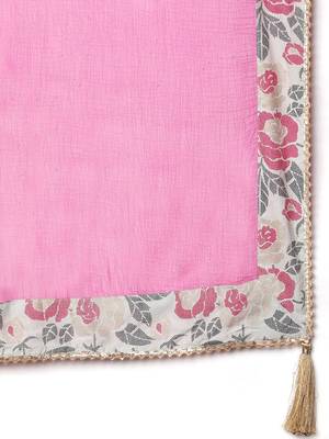 Floral Printed Gotta Patti Ready To Wear Lehenga & Blouse With Dupatta 4