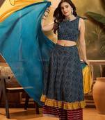 Printed Ready To Wear Lehenga & Blouse With Dupatta