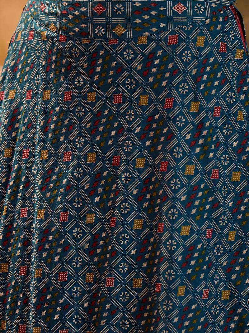 Printed Ready To Wear Lehenga & Blouse With Dupatta