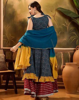 Printed Ready To Wear Lehenga & Blouse With Dupatta 5