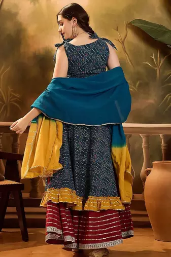 Printed Ready To Wear Lehenga & Blouse With Dupatta