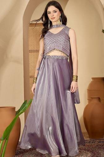 Embroidered Ready to Wear Lehenga & Blouse With Dupatta