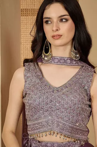 Embroidered Ready to Wear Lehenga & Blouse With Dupatta
