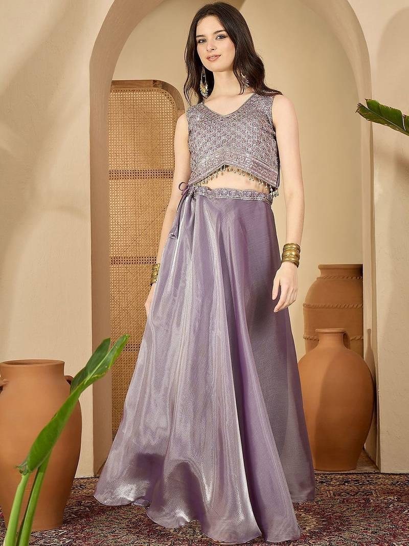 Embroidered Ready to Wear Lehenga & Blouse With Dupatta