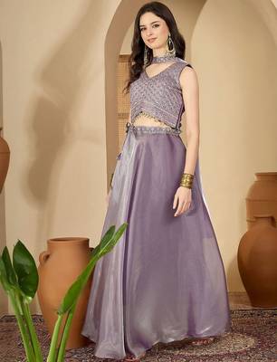 Embroidered Ready to Wear Lehenga & Blouse With Dupatta 6