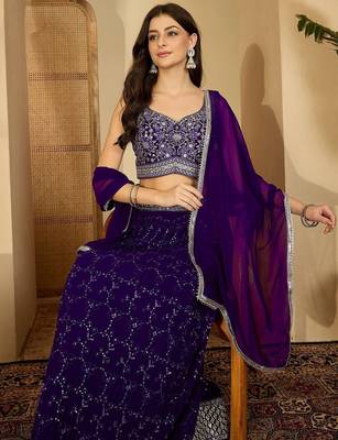 Embroidered Ready to Wear Lehenga & Blouse With Dupatta 1