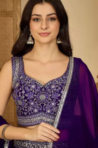 Embroidered Ready to Wear Lehenga & Blouse With Dupatta