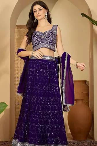 Embroidered Ready to Wear Lehenga & Blouse With Dupatta