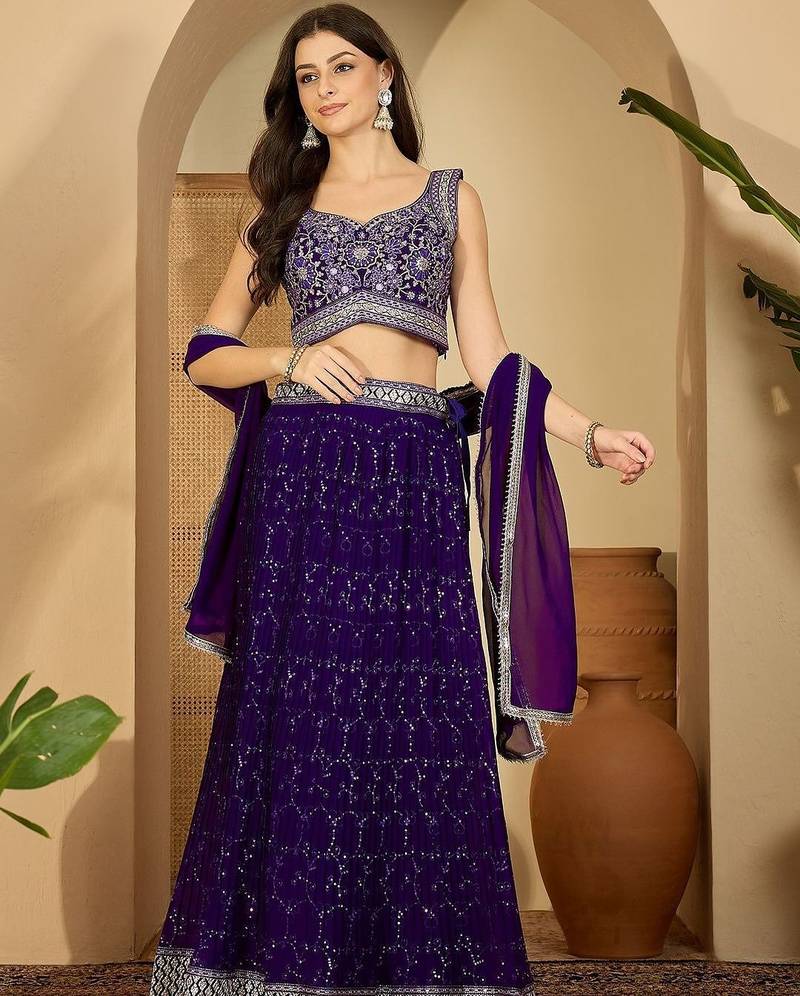Embroidered Ready to Wear Lehenga & Blouse With Dupatta