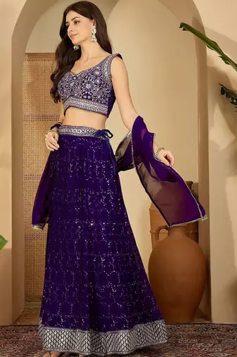 Embroidered Ready to Wear Lehenga & Blouse With Dupatta