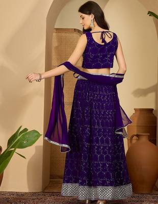 Embroidered Ready to Wear Lehenga & Blouse With Dupatta 5