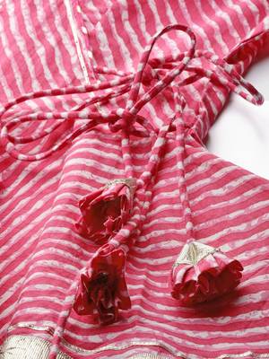Pink & White Printed Ready to Wear Lehenga & Blouse With Dupatta 2