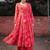 Floral Printed Round Neck Georgette Anarkali Kurta With Palazzos