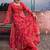 Floral Printed Round Neck Georgette Anarkali Kurta With Palazzos