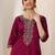 Ethnic Motifs Embroidered Straight Kurta With Trousers & Dupatta