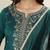 Floral Embroidered Notch Neck Sequinned Straight Kurta With Trousers & Dupatta