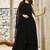 Floral Black Halter Neck Sleeveless A-Line Kurta With Palazzos & Dupatta Set