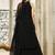 Floral Black Halter Neck Sleeveless A-Line Kurta With Palazzos & Dupatta Set