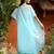 Blue Embroidered Square Neck Top With Shrug & Palazzos Flared Co-Ords