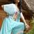 Blue Embroidered Square Neck Top With Shrug & Palazzos Flared Co-Ords