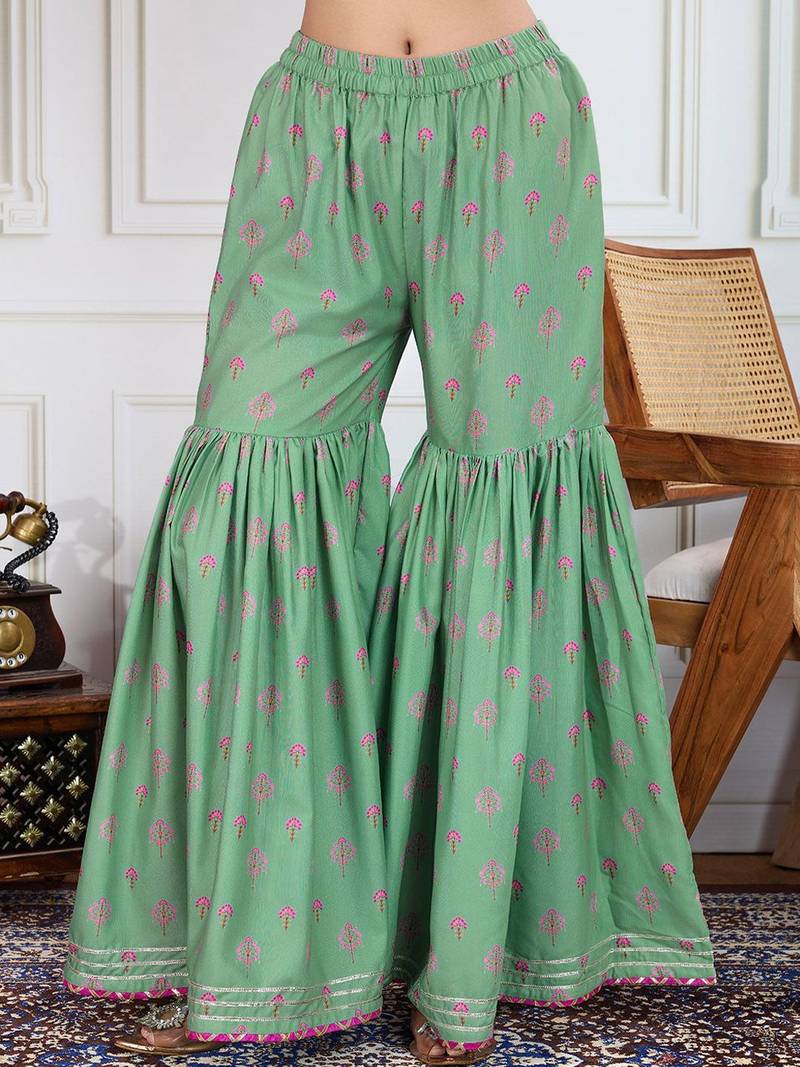 Printed Kurti Sharara With Dupatta