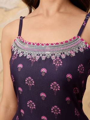 Floral Printed Sleeveless Kurta with Sharara With Dupatta 2
