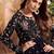 Floral Embroidered Pleated Thread Work Georgette A-Line Kurti With Sharara
