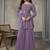 Floral Embroidered Pleated Georgette A-Line Kurta with Sharara