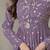 Floral Embroidered Pleated Georgette A-Line Kurta with Sharara