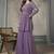 Floral Embroidered Pleated Georgette A-Line Kurta with Sharara
