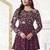 Floral Embroidered Pleated Georgette A-Line Kurta with Sharara