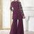Floral Embroidered Pleated Georgette A-Line Kurta with Sharara