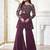 Floral Embroidered Pleated Georgette A-Line Kurta with Sharara