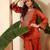 Women Floral Zari Embroidered Yoke Design Kurta Set with Dupatta