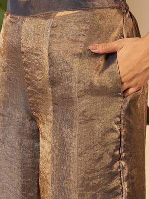Women Floral Zari Embroidered Yoke Design Kurta Set with Dupatta 7
