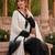 White & black crepe silk beads sequence kurta pant set with dupatta
