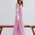 Pink chanderi silk sequence embroidery kurta pant set