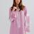 Pink chanderi silk sequence embroidery kurta pant set