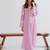Pink chanderi silk sequence embroidery kurta pant set