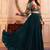 Printed V-Neck Cro Top With Long Flared Skirt 