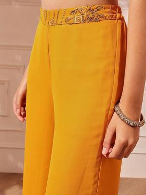 Embellished Top with Palazzos indo western set  7